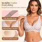 Jelly trådlös BH för kvinnor – Sömlös push-up bralette med djup V-ringning, perfekt för vardagen