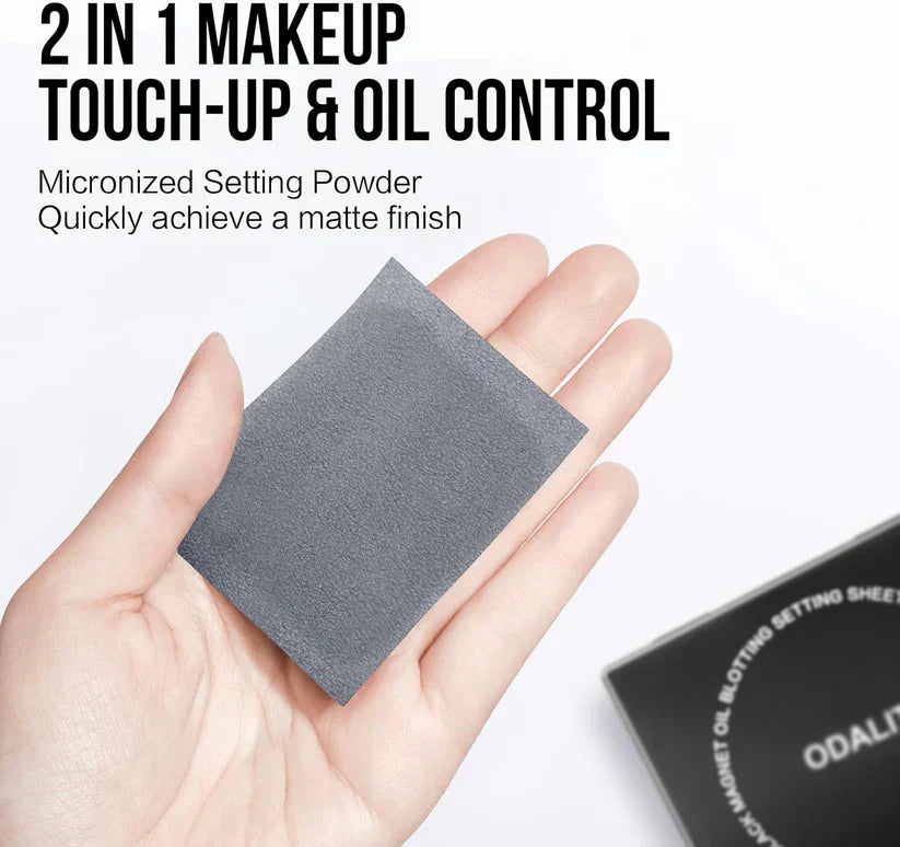 ✨️KÖP 1 FÅ 1 GRATIS✨️Svart magnetiskt oljeborttagningsark med puder Mer kontroll Olja Håller Fräsch 2-i-1-borttagningsark