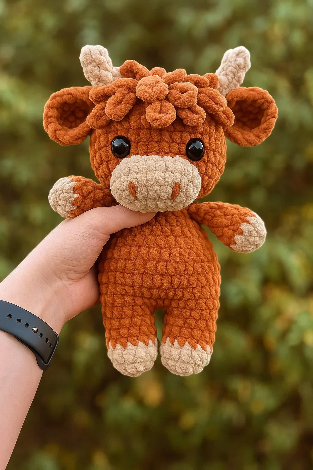 🎅Julförsäljning 50% rabatt!!🎄🔥Häkta Highland Cow Amigurumi Mönster🐮- DIY Kit & Färdig plysch
