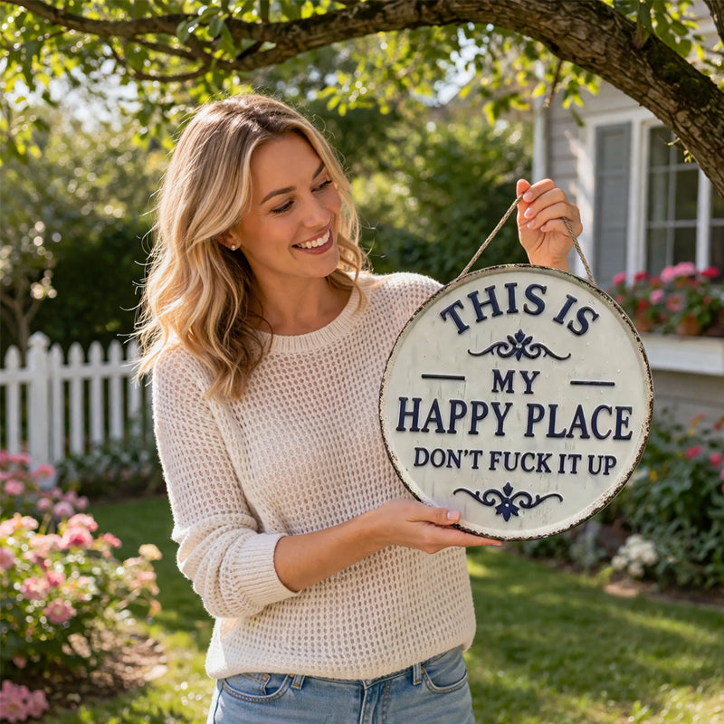“This Is My Happy Place” dörrskylt