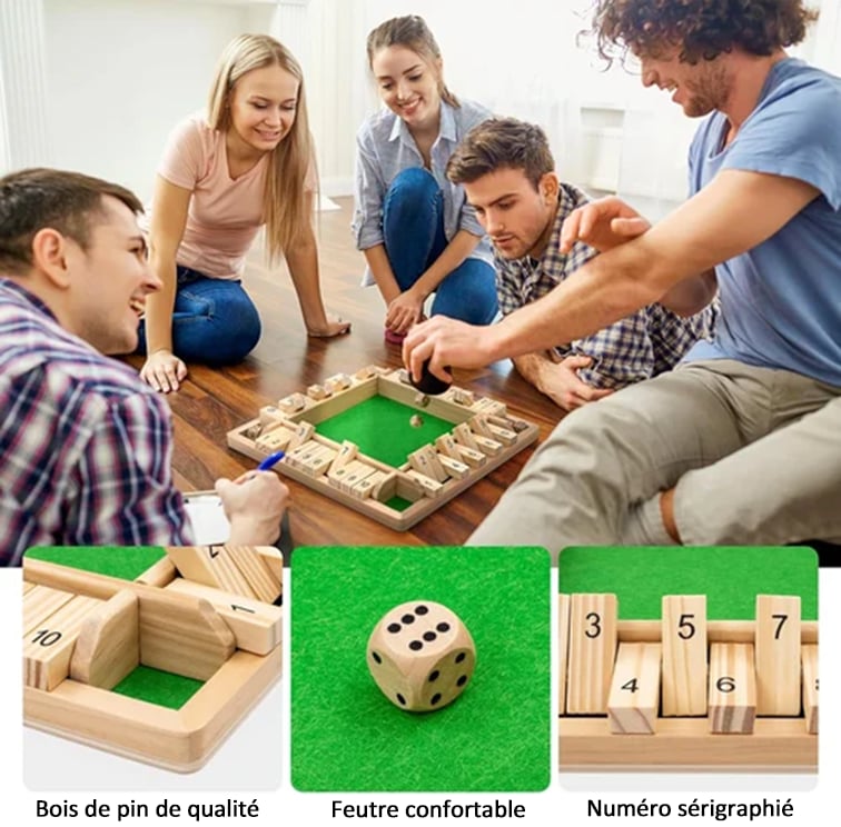 ROLIGA FAMILJESPEL-Shut The Box Brädspel🎲