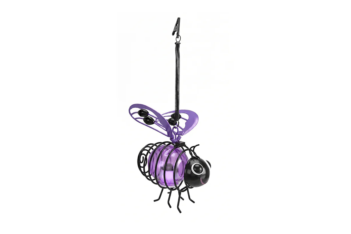 Solcellsdriven hängande bi-lampa