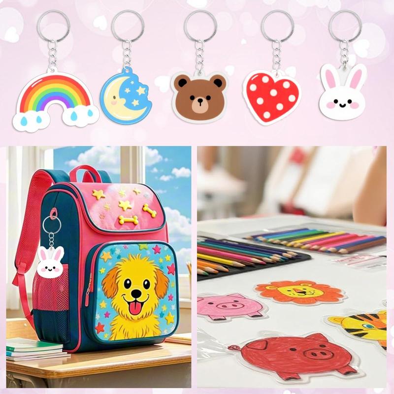 DIY Shrinky Dinks nyckelringsset – kreativ barnaktivitet och perfekt som partygåva