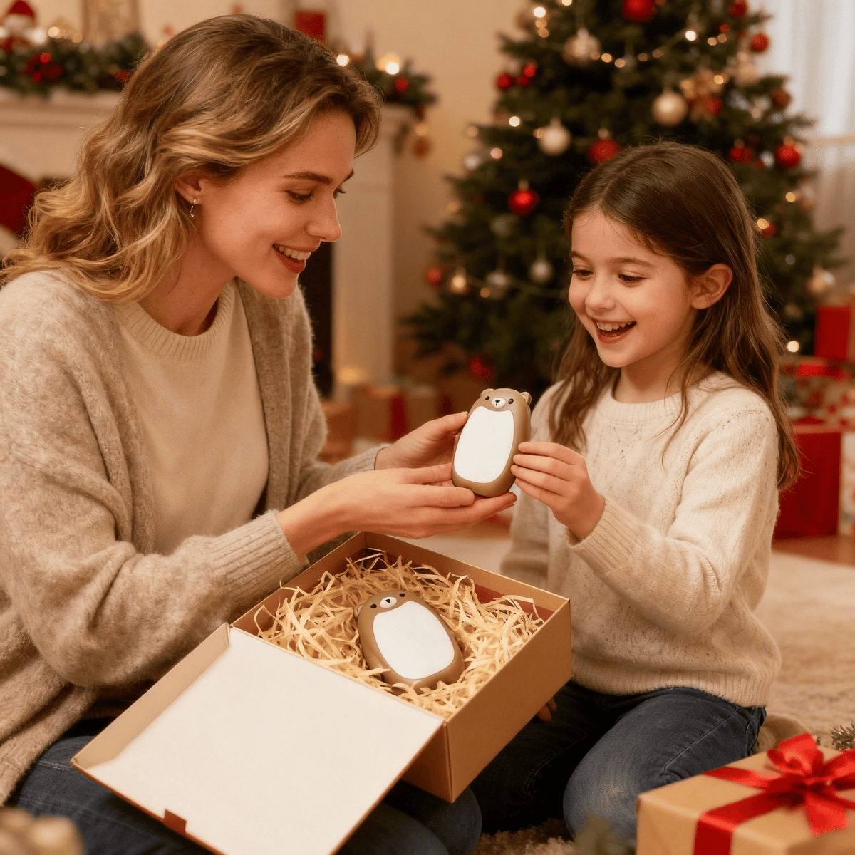 🎁Perfekt present 🌟 Uppladdningsbara handvärmare – söt björndesign