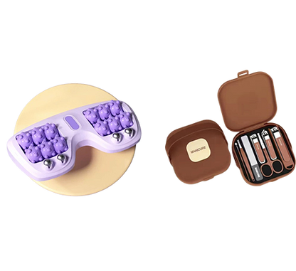 🔥Populära nya produkter💜Portabel fotmassage med dubbla rullar💜