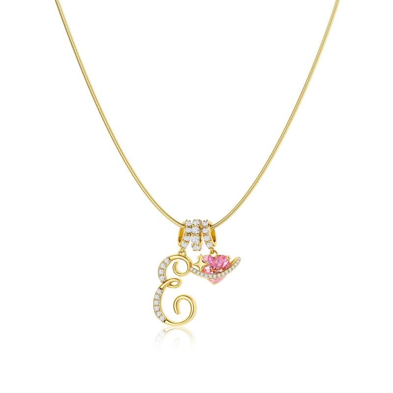 💖Sista dagen 49 % rabatt✨3-lagers halsband med initialer A-Z🎀