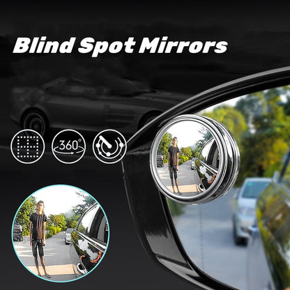 🚗 50 % RABATT NU! 👀 Dödvinkelsspeglar för Bilen – 2-pack, 360° Justerbara & Bredare Sikt Bakåt 🔧✨