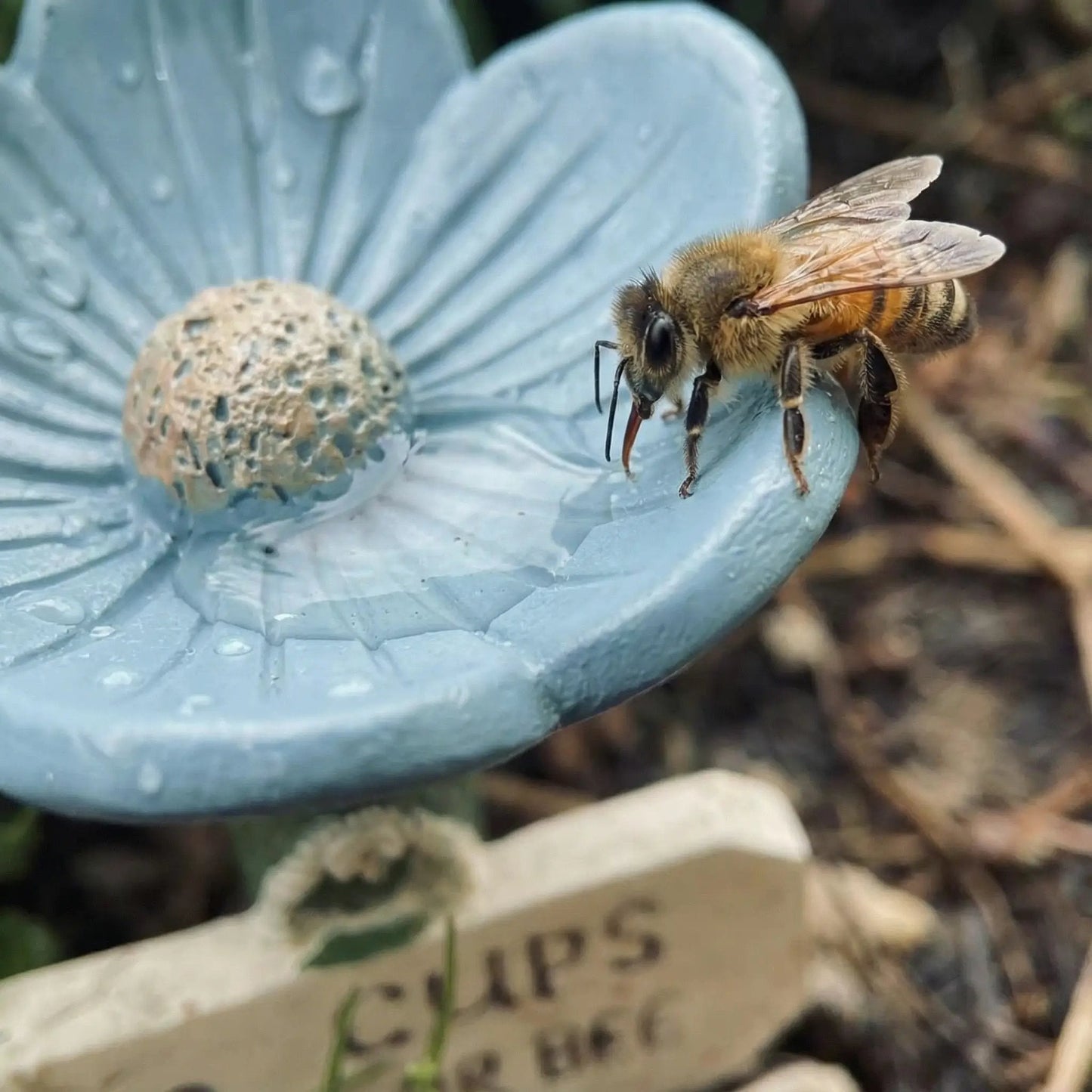 🐝 Blomformad vattenstation för bin 💧
