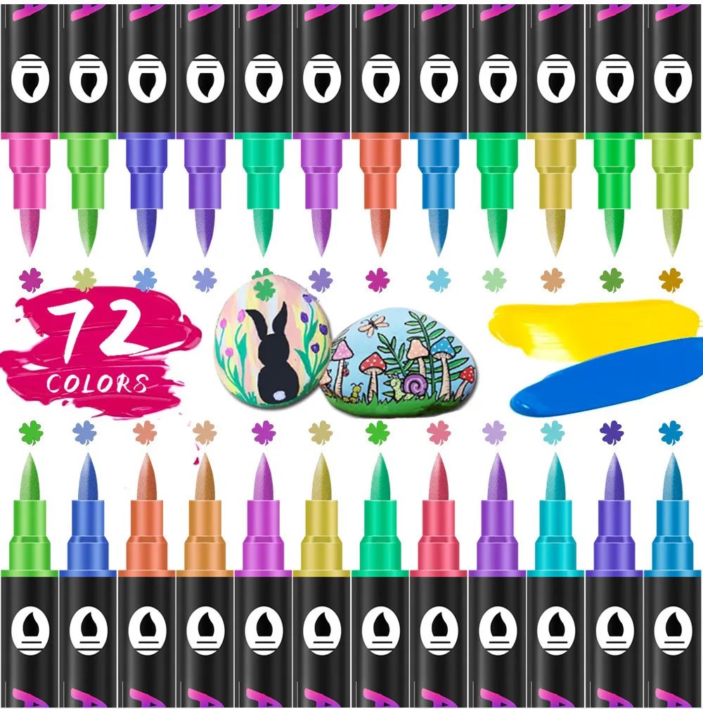 🎅Julförsäljning 50% rabatt!!🎄🔥Dual Tip akrylborste markörpenna