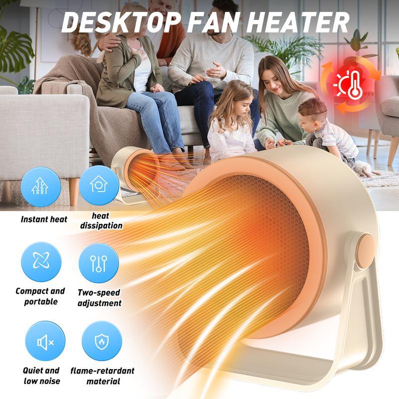 ♨️SISTA DAGEN – 50 % RABATT!!⚡50K+ SÅLDA!❄️2026 bärbar snabbvärmare – mini-element för utomhusbruk & skrivbord
