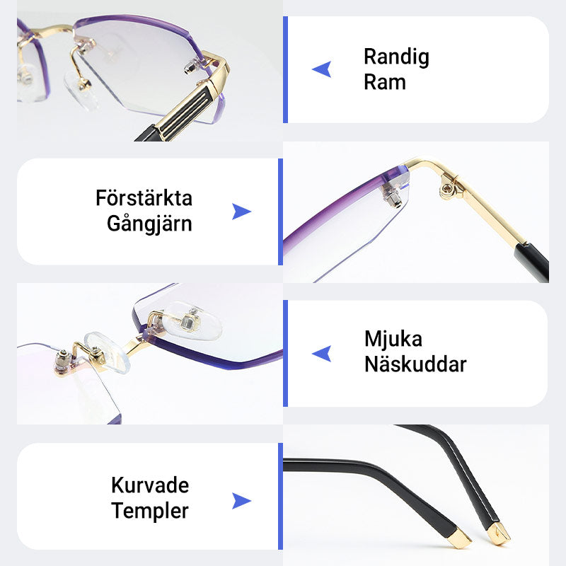 🔥Progressiva läsglasögon med hög hårdhet och antiblått ljus för både fjärr- och närbruk
