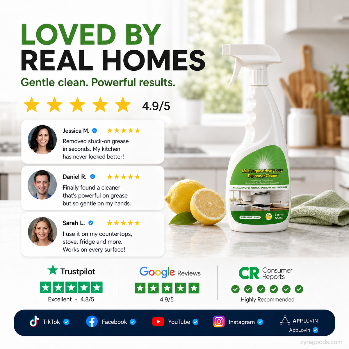 🧼 Mångsidigt enzymrengöringsmedel för kök & hem