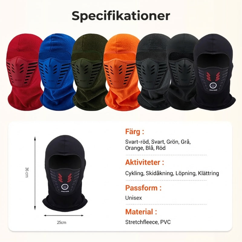💥Årets slutrea – 50 % rabatt💞 Vindtät helmask för vinterbruk, unisex
