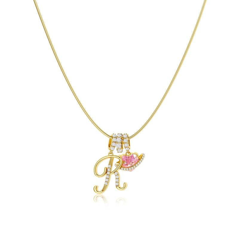 💖Sista dagen 49 % rabatt✨3-lagers halsband med initialer A-Z🎀