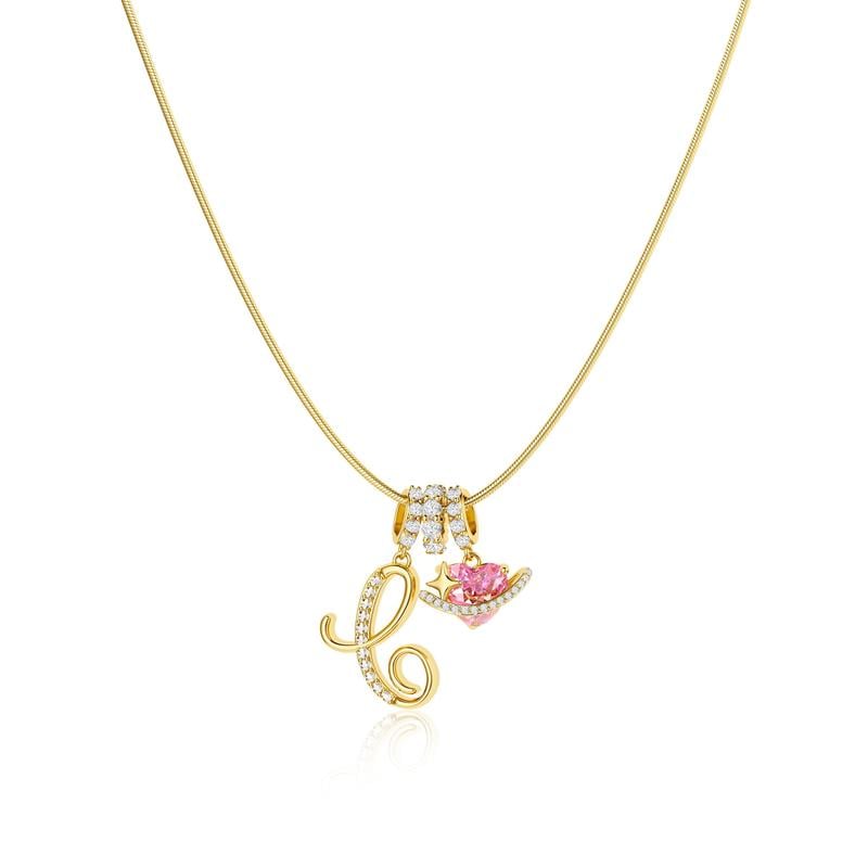 💖Sista dagen 49 % rabatt✨3-lagers halsband med initialer A-Z🎀
