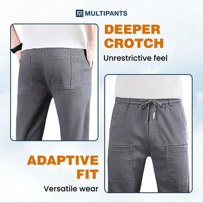 🔥HET FÖRSÄLJNING 50% RABATT🥰 MultiPants - slitstarka cargobyxor med hög stretch och flera fickor