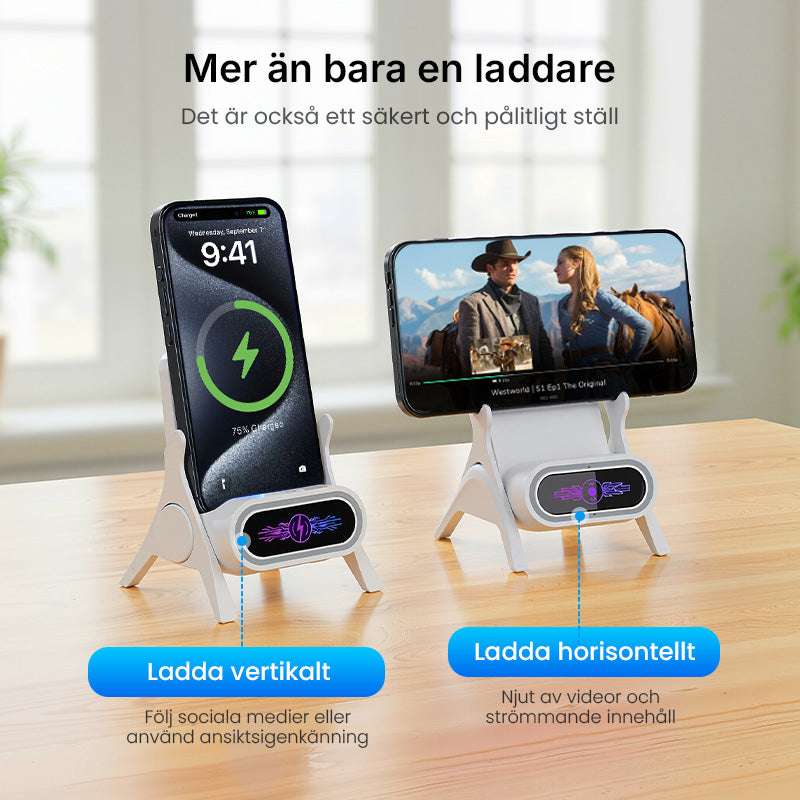 Multifunktionell Trådlös Snabbladdare Telefonställ