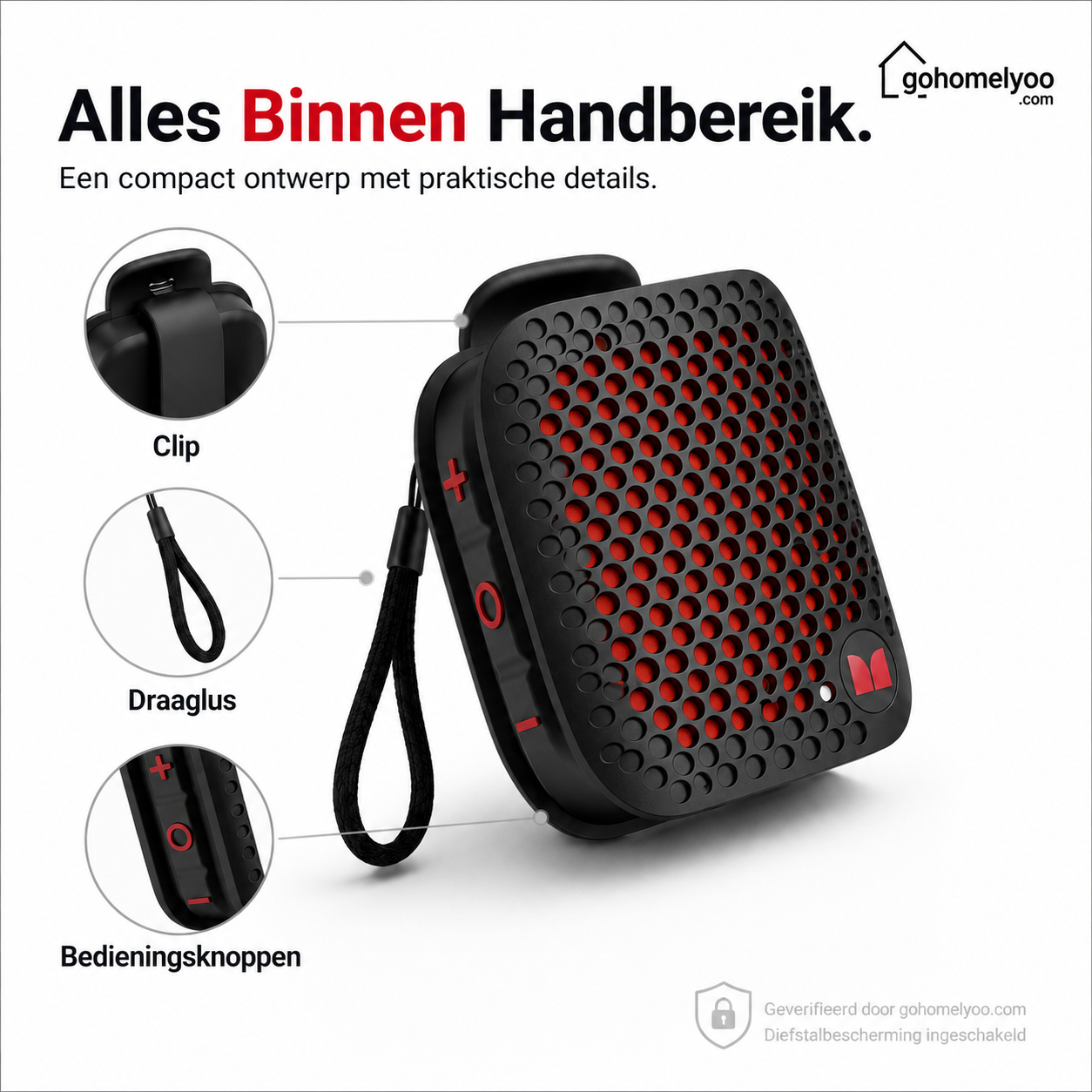 Vattentät Bluetooth-cykelhögtalare med monteringsfäste