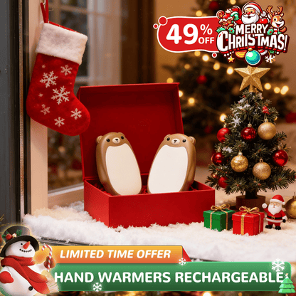🎁Perfekt present 🌟 Uppladdningsbara handvärmare – söt björndesign