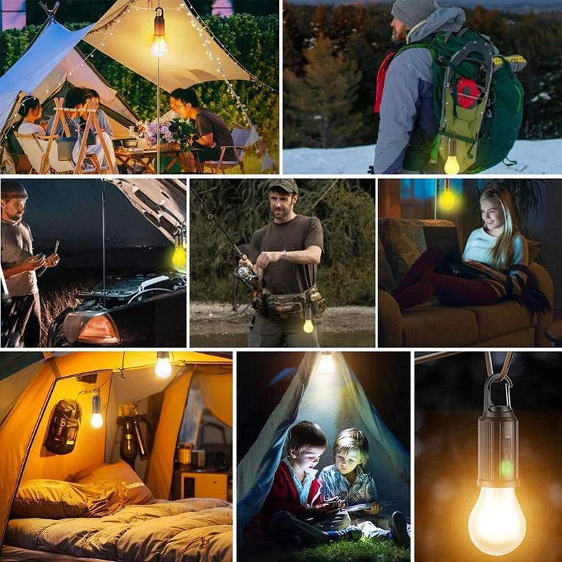 ⏳Begränsad tid – 50% rabatt⏰Utomhuscamping Hängande Typ-C Laddning Retro Glödlampa Belysning Dekoration