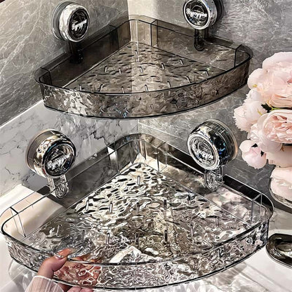No-Drill Clear Wall Caddy: Borrfri, löstagbar, multifunktionell förvaring av trianglar och rektanglar