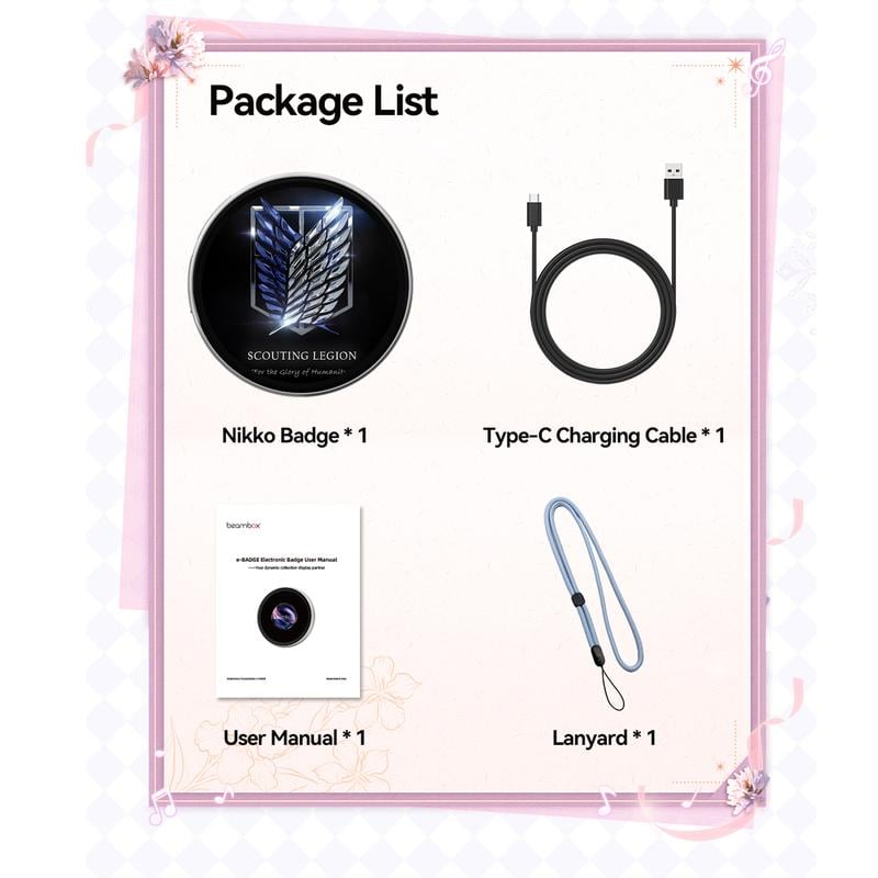 📱 Pixel Touch Digital Badge Screen – 📸 500 mAh lättviktig foto-/video-/GIF-pi
