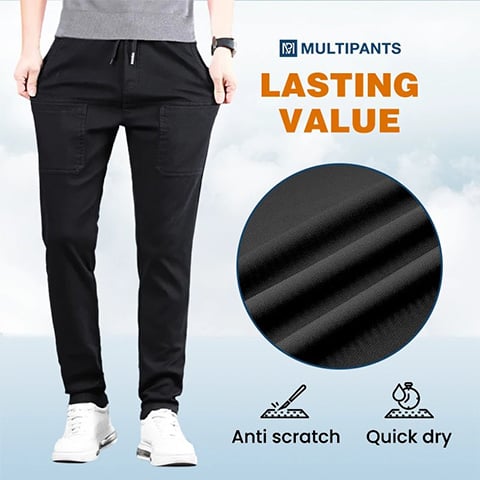 🔥HET FÖRSÄLJNING 50% RABATT🥰 MultiPants - slitstarka cargobyxor med hög stretch och flera fickor