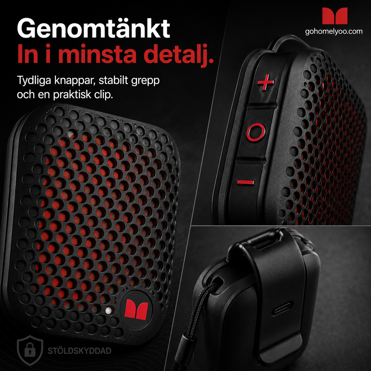 Vattentät Bluetooth-cykelhögtalare med monteringsfäste