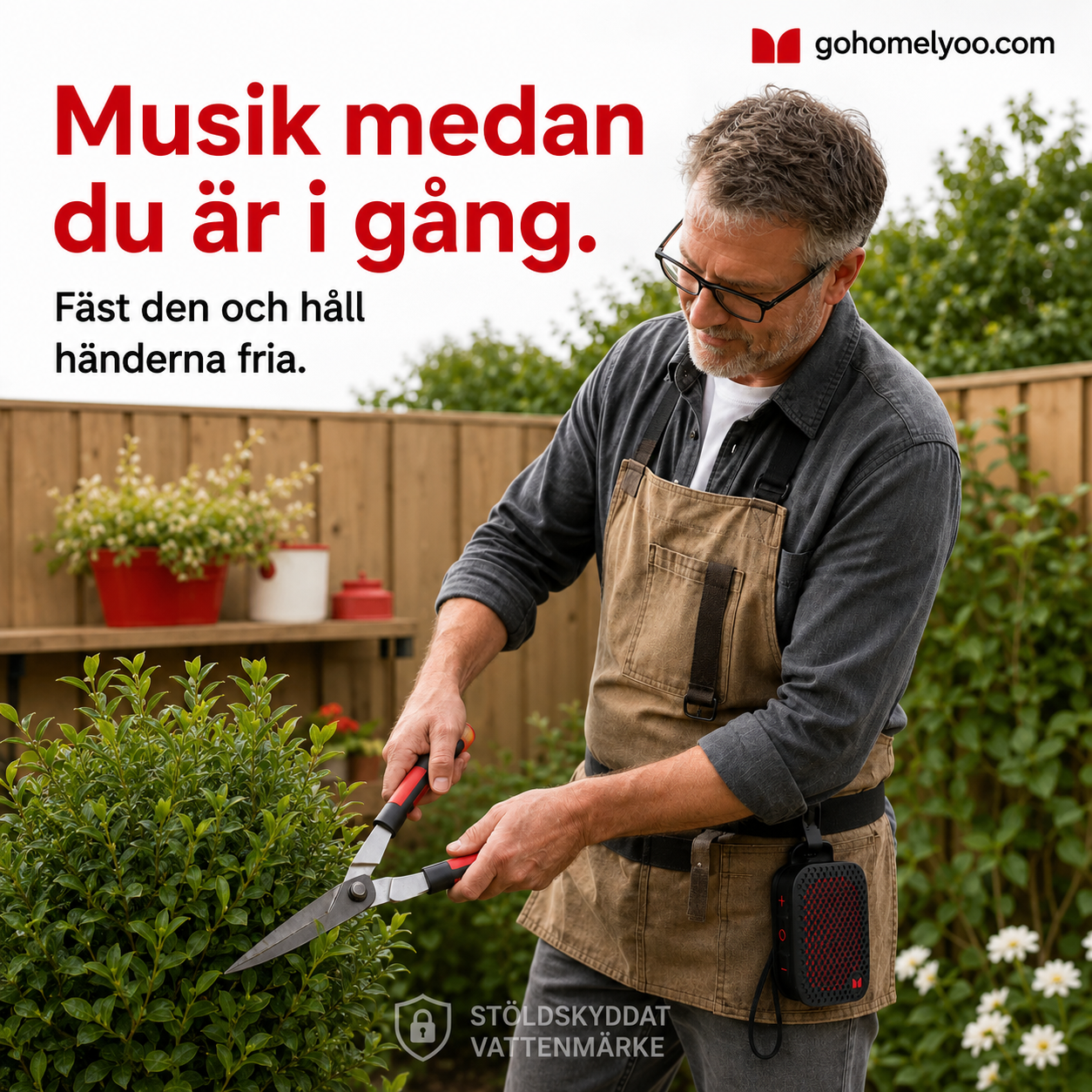 Vattentät Bluetooth-cykelhögtalare med monteringsfäste