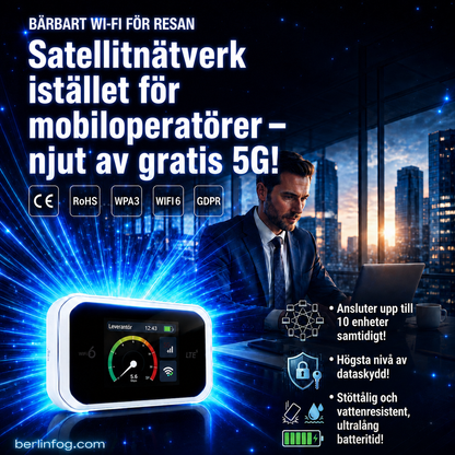 📶Bärbart Wi-Fi som är kompatibelt med alla nätverk.