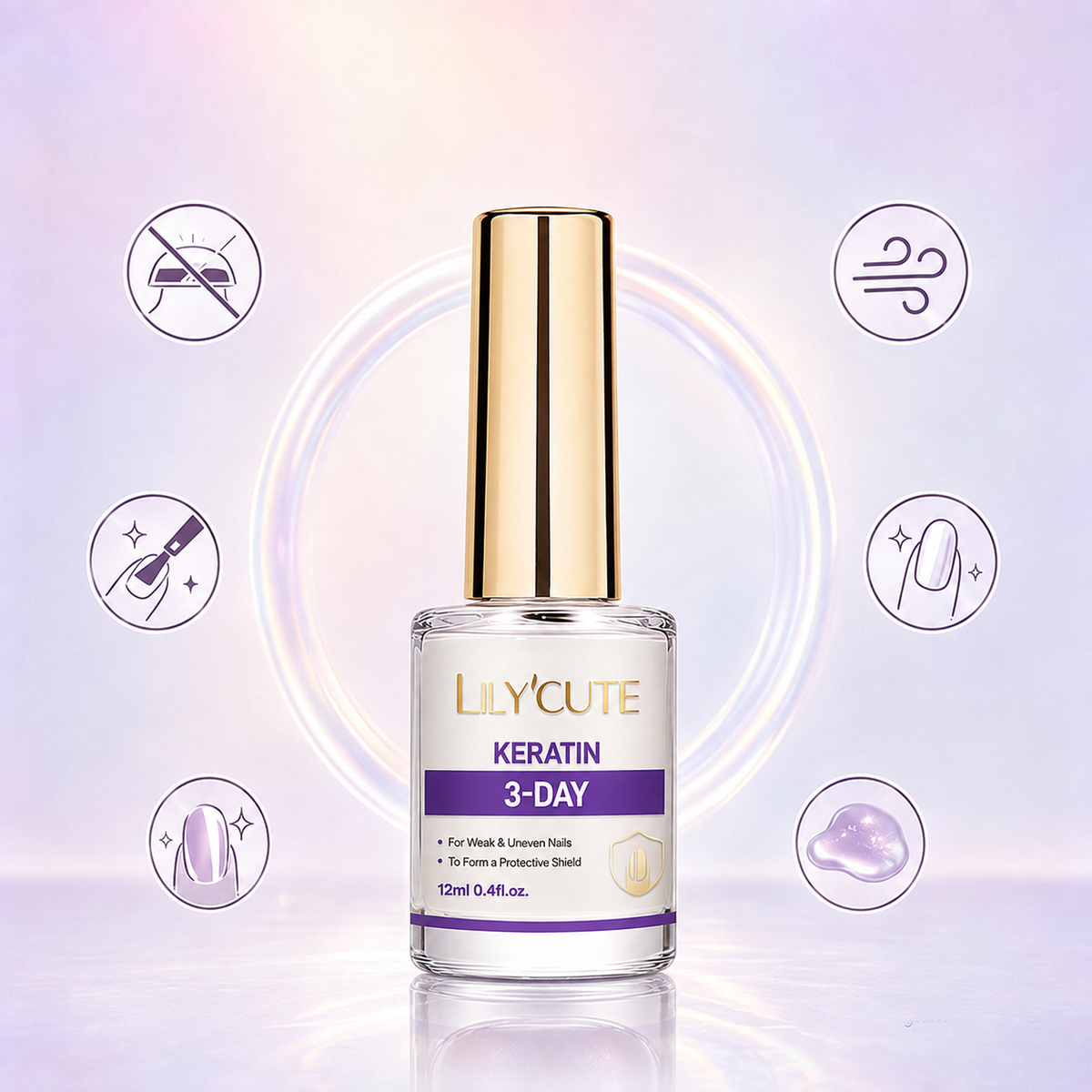 📢📢49% RABATT!! ⏰Lilac Glossy Mirror Nail Stärkare
