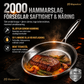 Handhamrad, obelagd stekpanna med non-stick-effekt i ren titanlegering