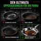 Handhamrad, obelagd stekpanna med non-stick-effekt i ren titanlegering