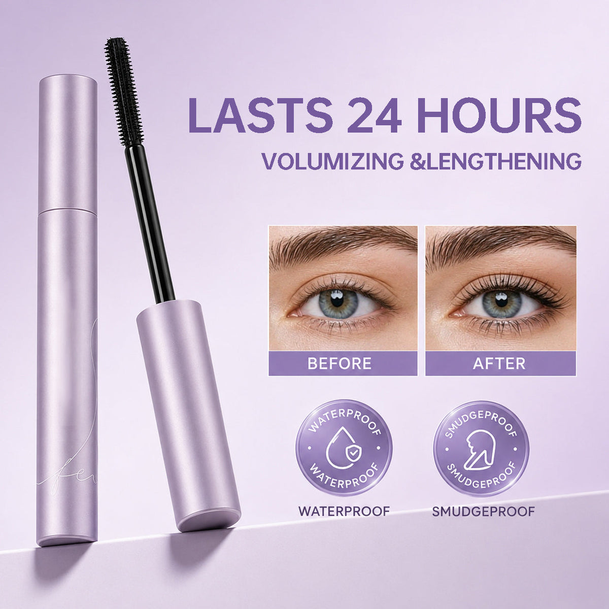 🔥SISTA DAGEN: KÖP 1 FÅ 1 GRATIS🌸 Förlängande & volymgivande mascara för mogna fransar