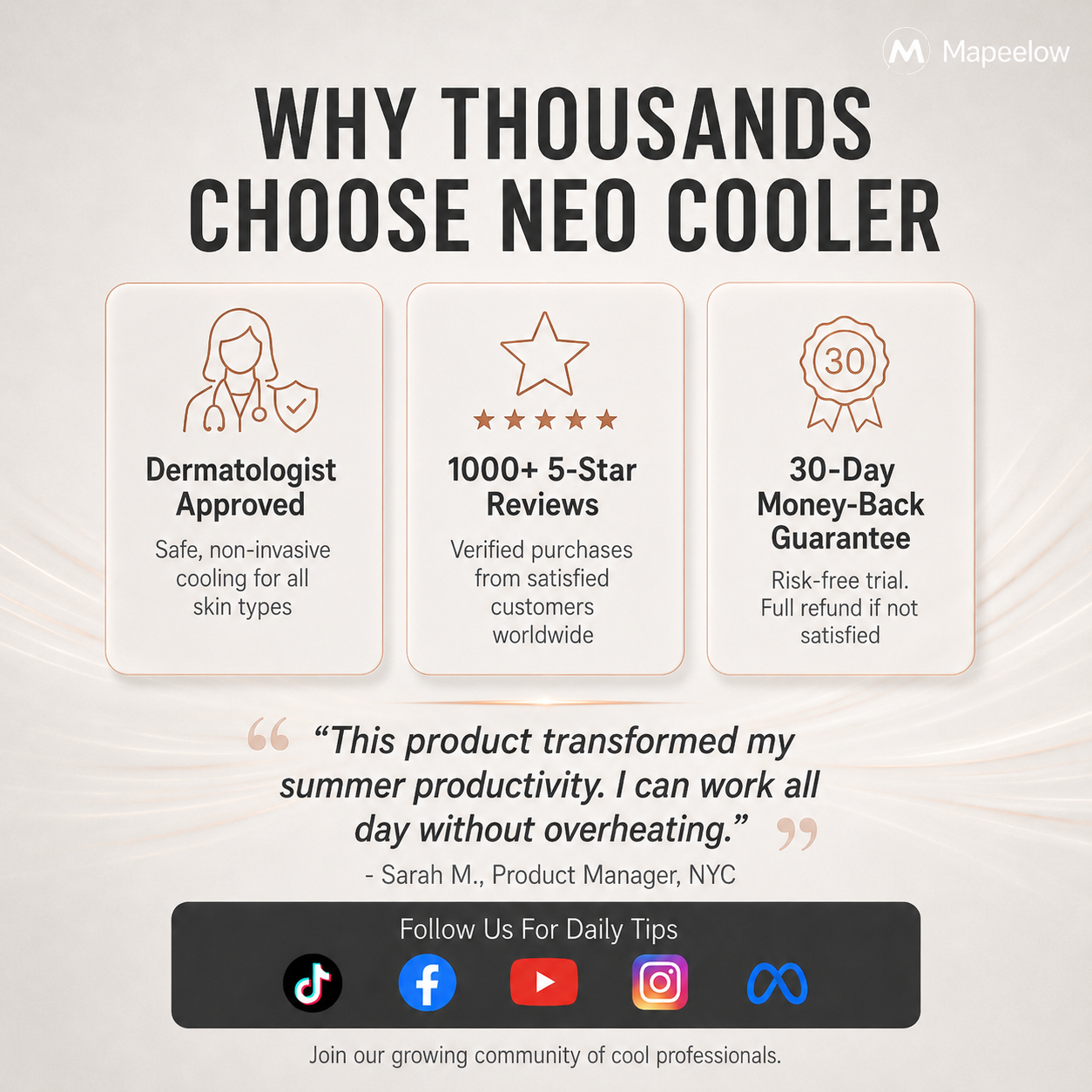 🍃 50% RABATT NU! 💨 Neck Air Conditioner Fan – Tyst, Bärbar & 360° Roterbar – Perfekt för Sommar 🌞