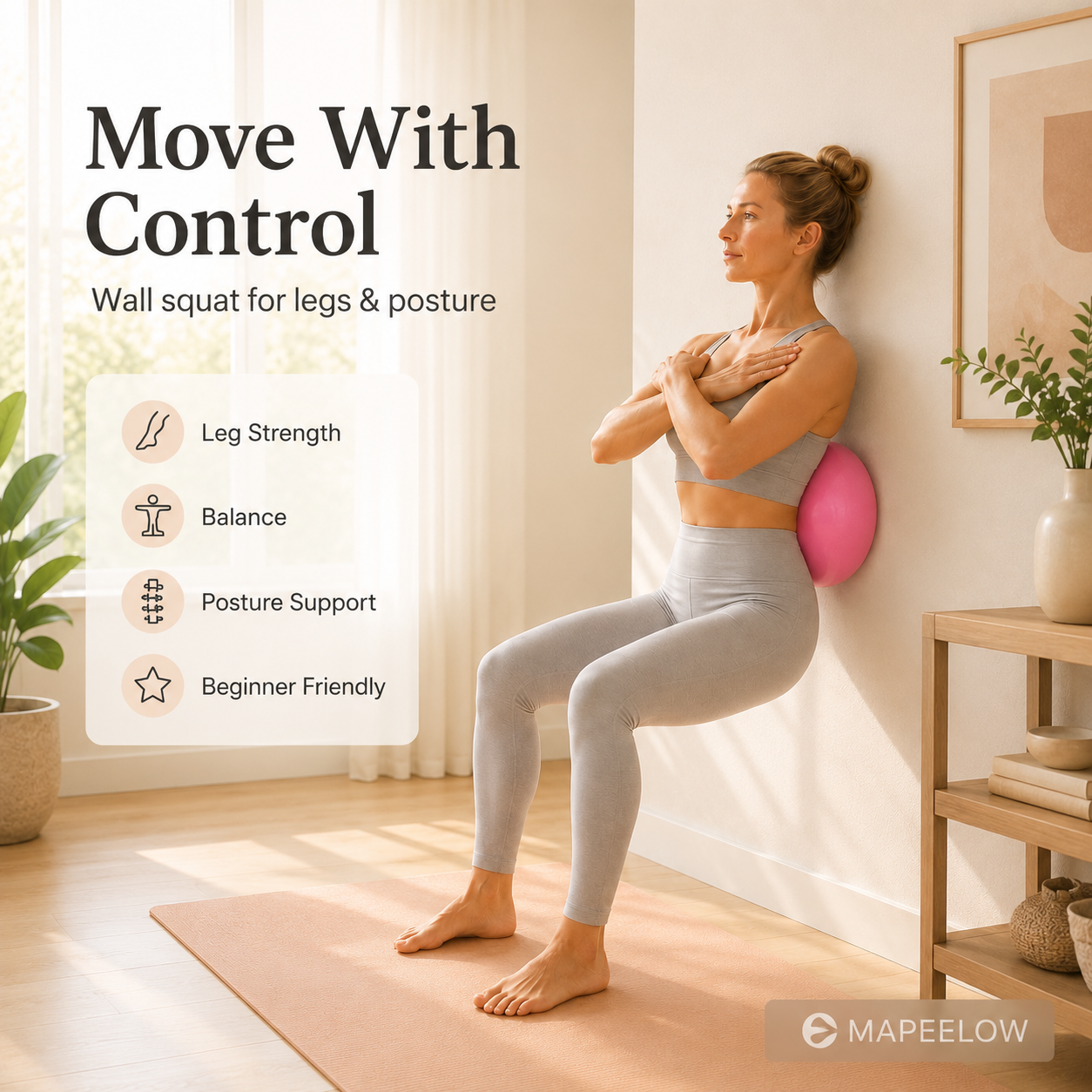 Anti-Burst Pilates-boll med pump