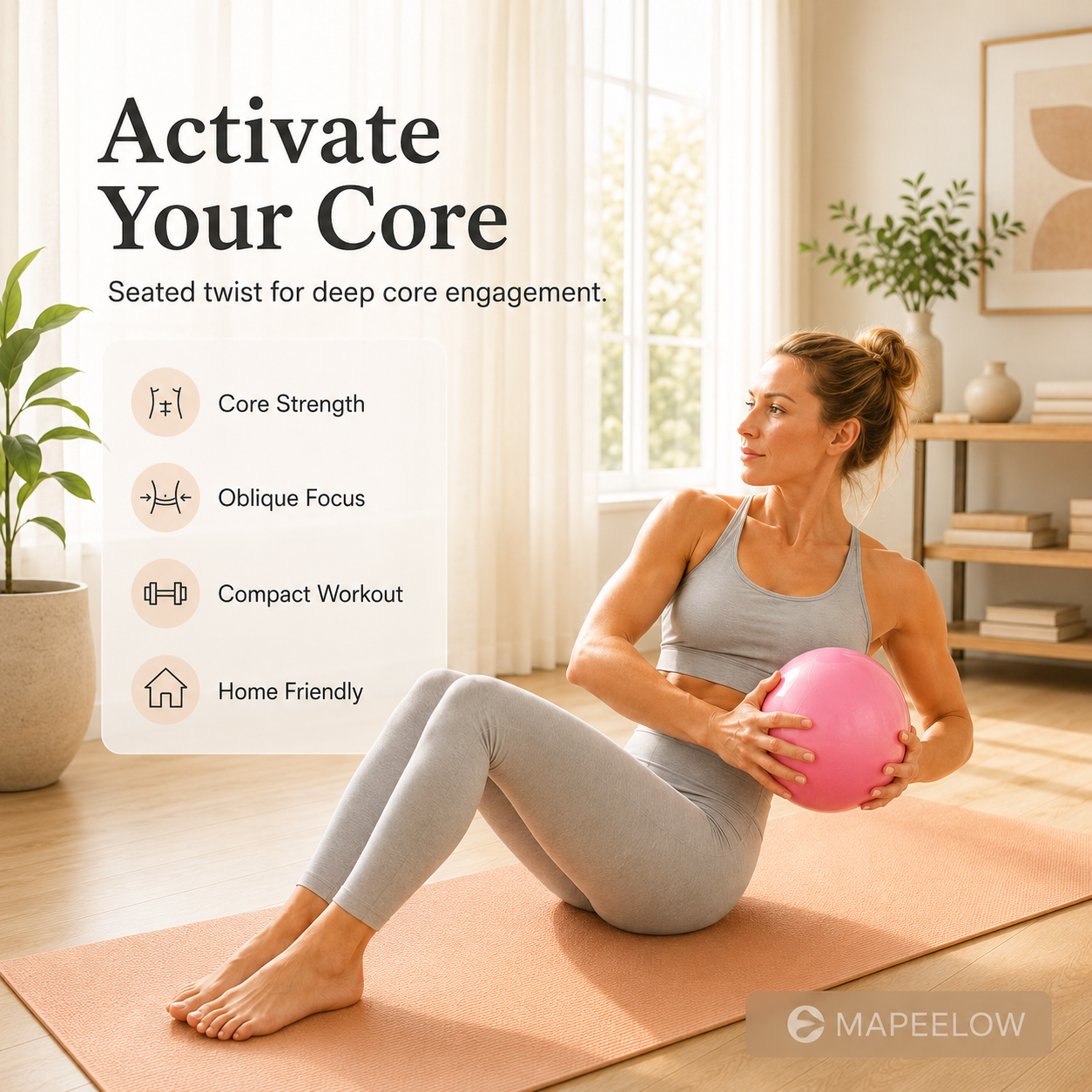 Anti-Burst Pilates-boll med pump