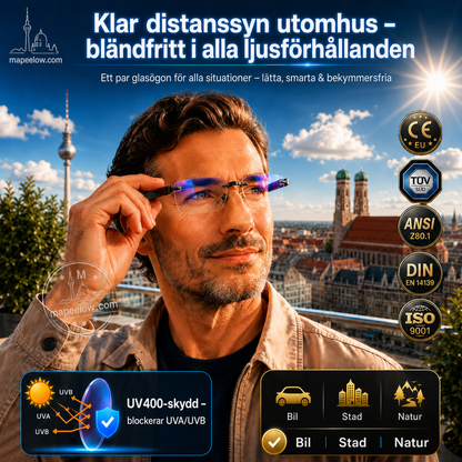 Ramlösa, ultralätta läsglasögon med diamantslipning