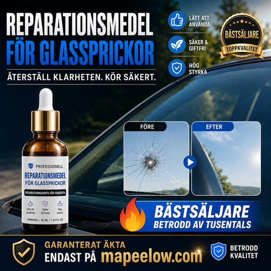 Reparationsmedel för glassprickor