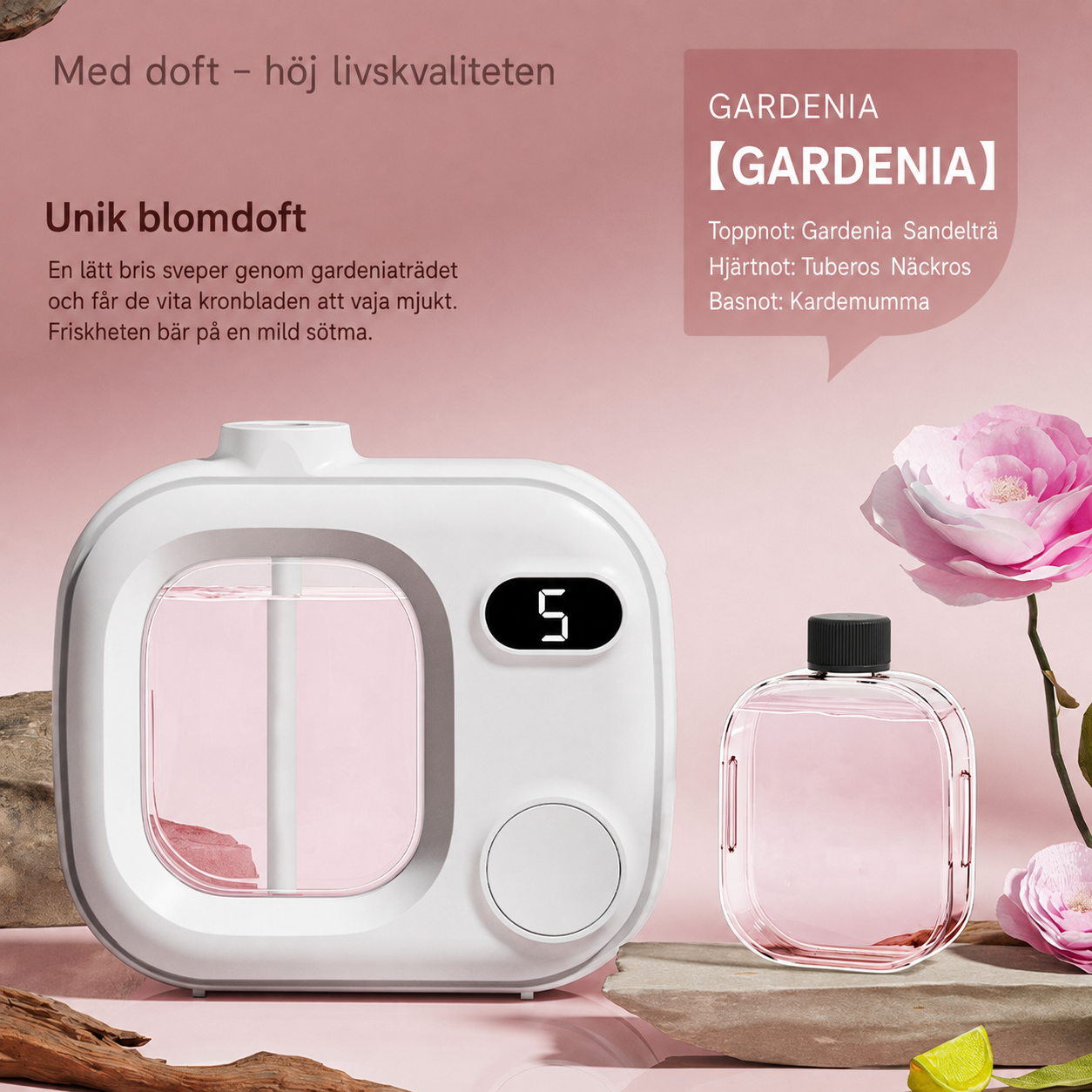 Smart LED-aromdiffuser med justerbar dimkontroll