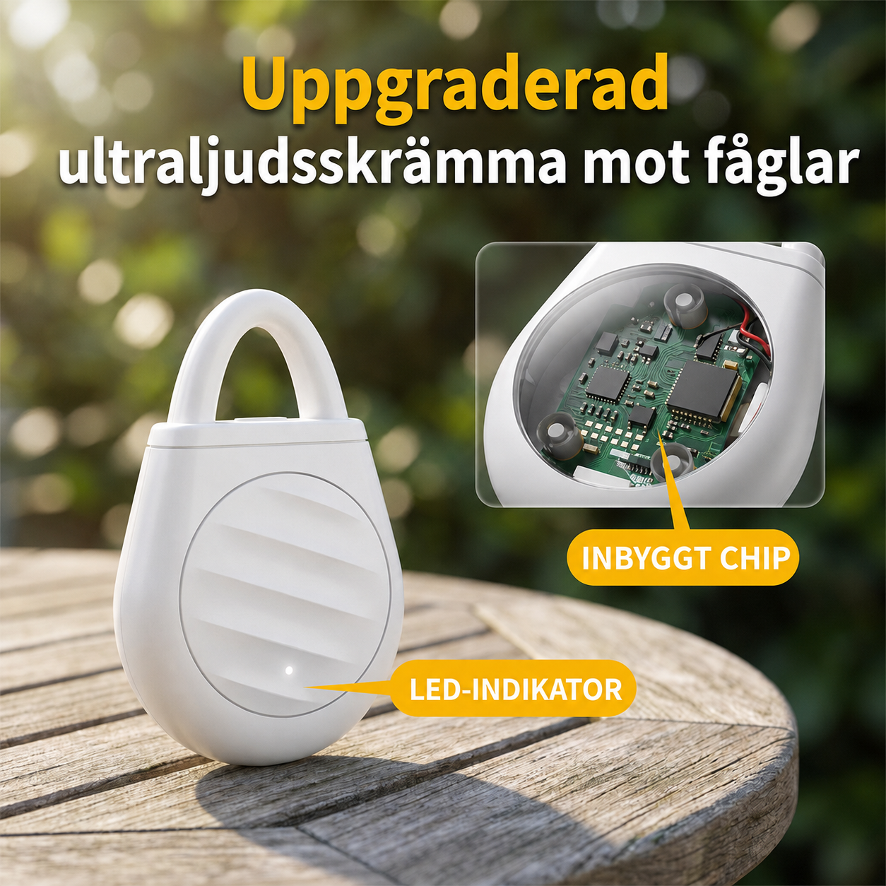 🐦 Bärbar ultraljudsskrämmare mot fåglar och skadedjur