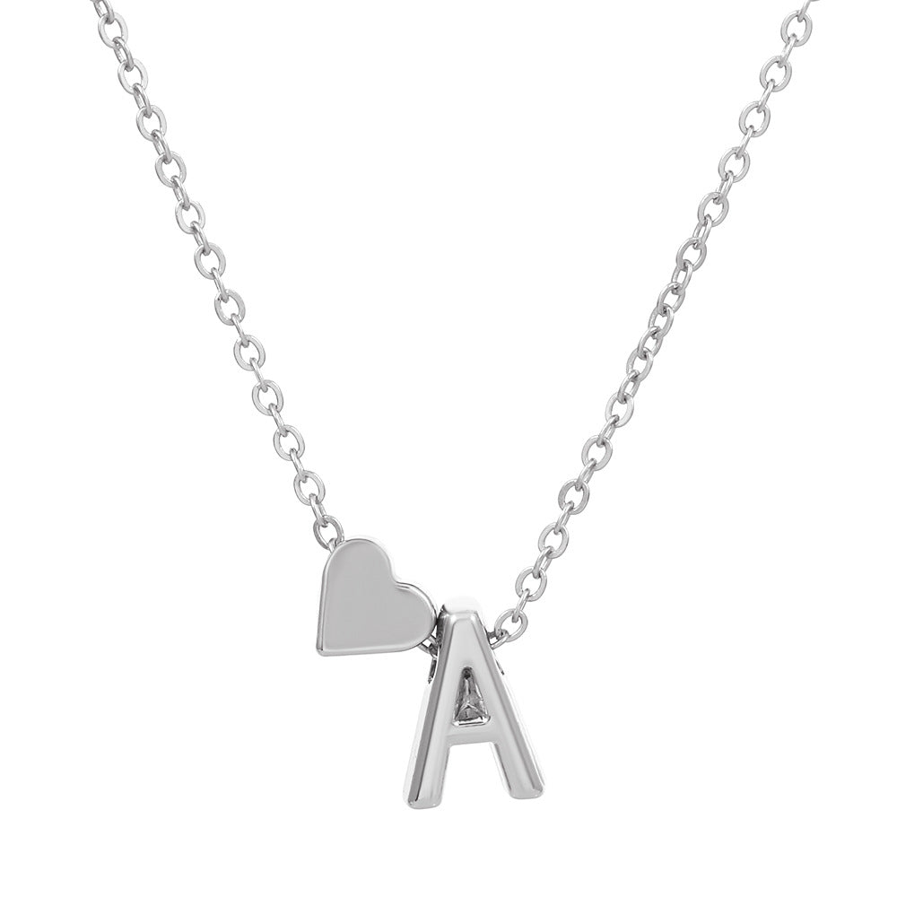 🔥 Julrea 50 % RABATT!! 🔥 Små initialhalsband – Guldhjärta med bokstav A–Z 💖