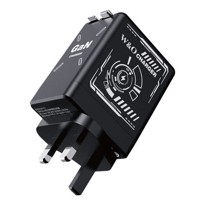 USB-C snabbladdningsstation med utdragbar kabel - Universell användning
