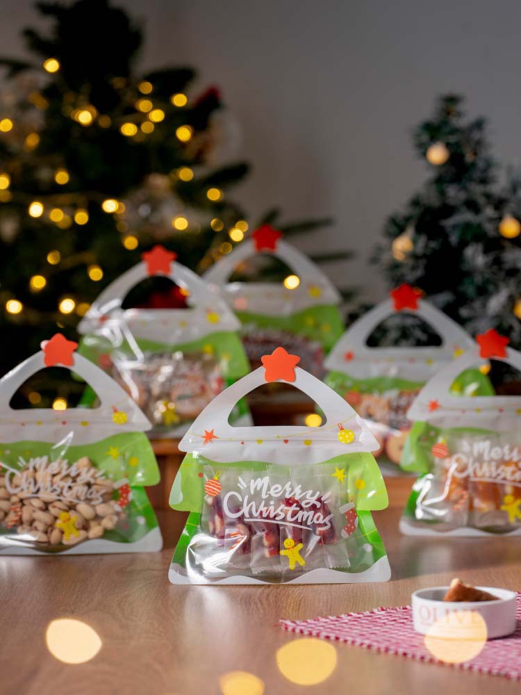 💖 SISTA DAGEN – 50 % RABATT! 🎁 Självförslutande julpåsar med tomte- & snögubbemotiv 🎅⛄