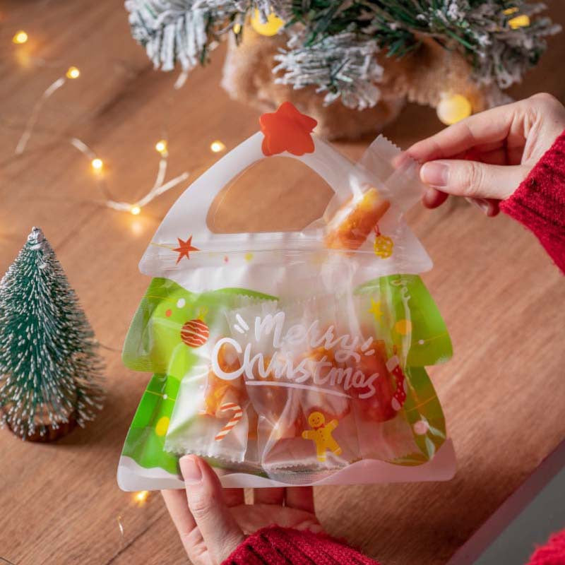 💖 SISTA DAGEN – 50 % RABATT! 🎁 Självförslutande julpåsar med tomte- & snögubbemotiv 🎅⛄