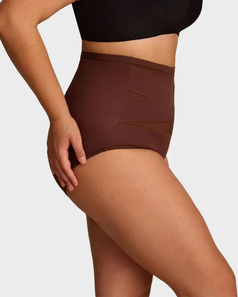 🌸Sista dagen – köp 1, få 3 paket✨Plus size-högmidjade trosor med korsande magkontroll
