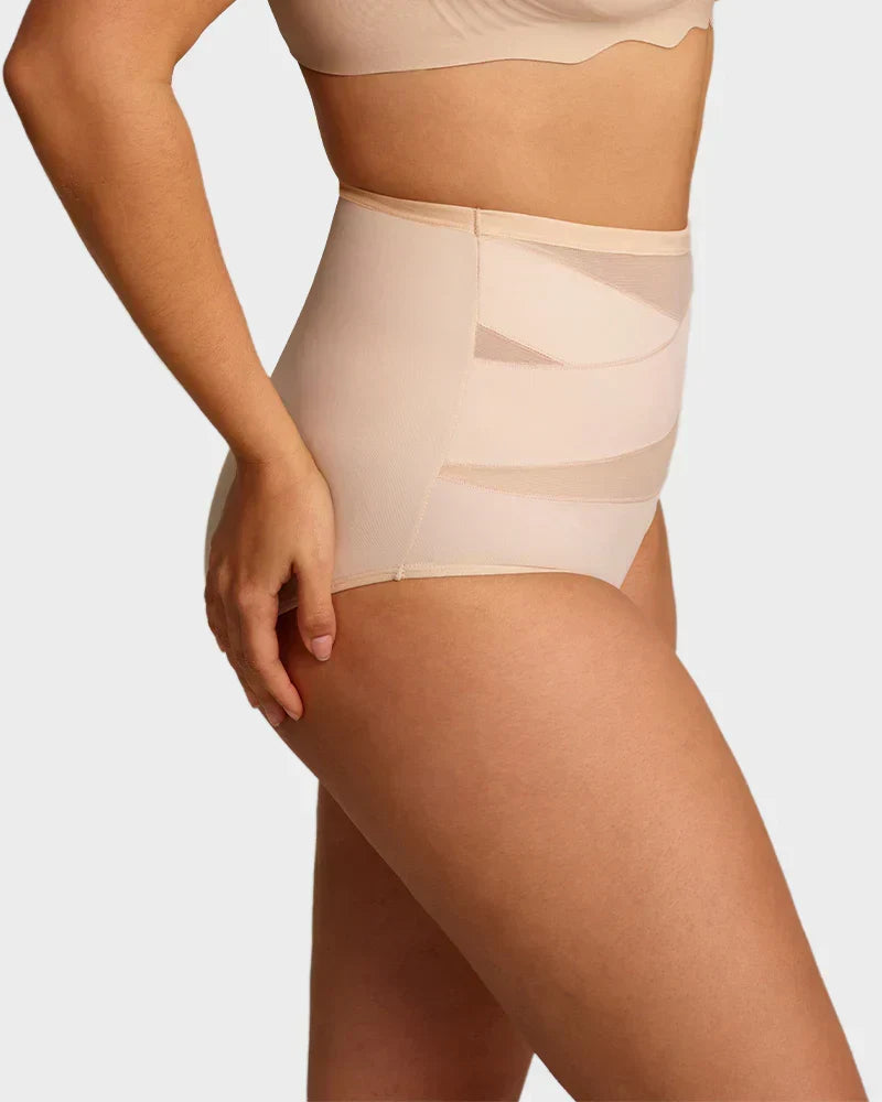 🌸Sista dagen – köp 1, få 3 paket✨Plus size-högmidjade trosor med korsande magkontroll