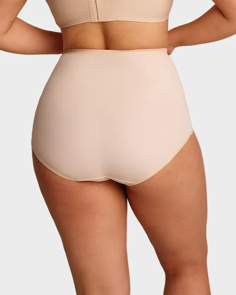 🌸Sista dagen – köp 1, få 3 paket✨Plus size-högmidjade trosor med korsande magkontroll