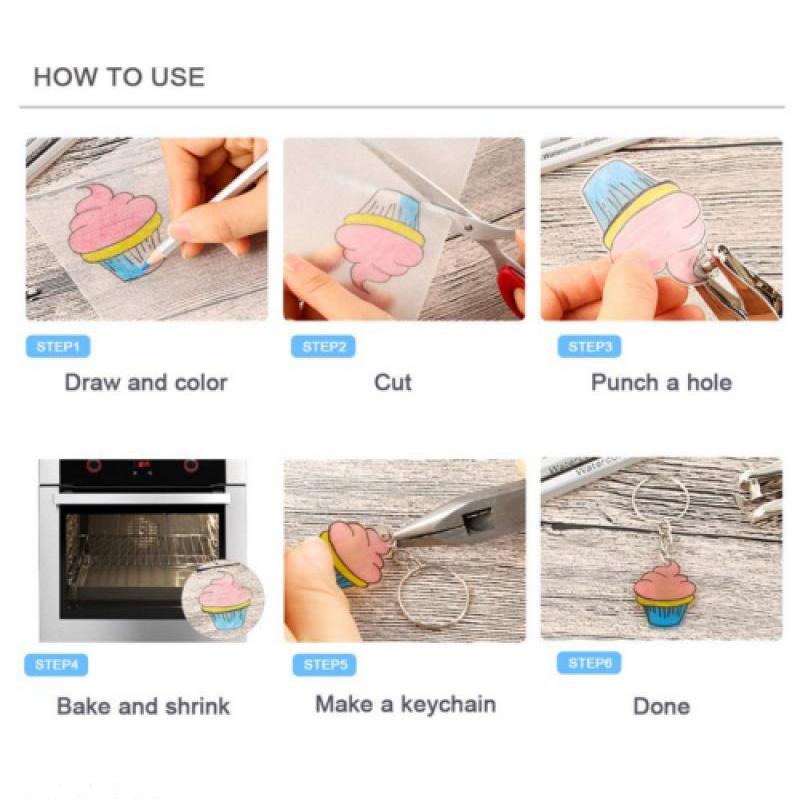 DIY Shrinky Dinks nyckelringsset – kreativ barnaktivitet och perfekt som partygåva