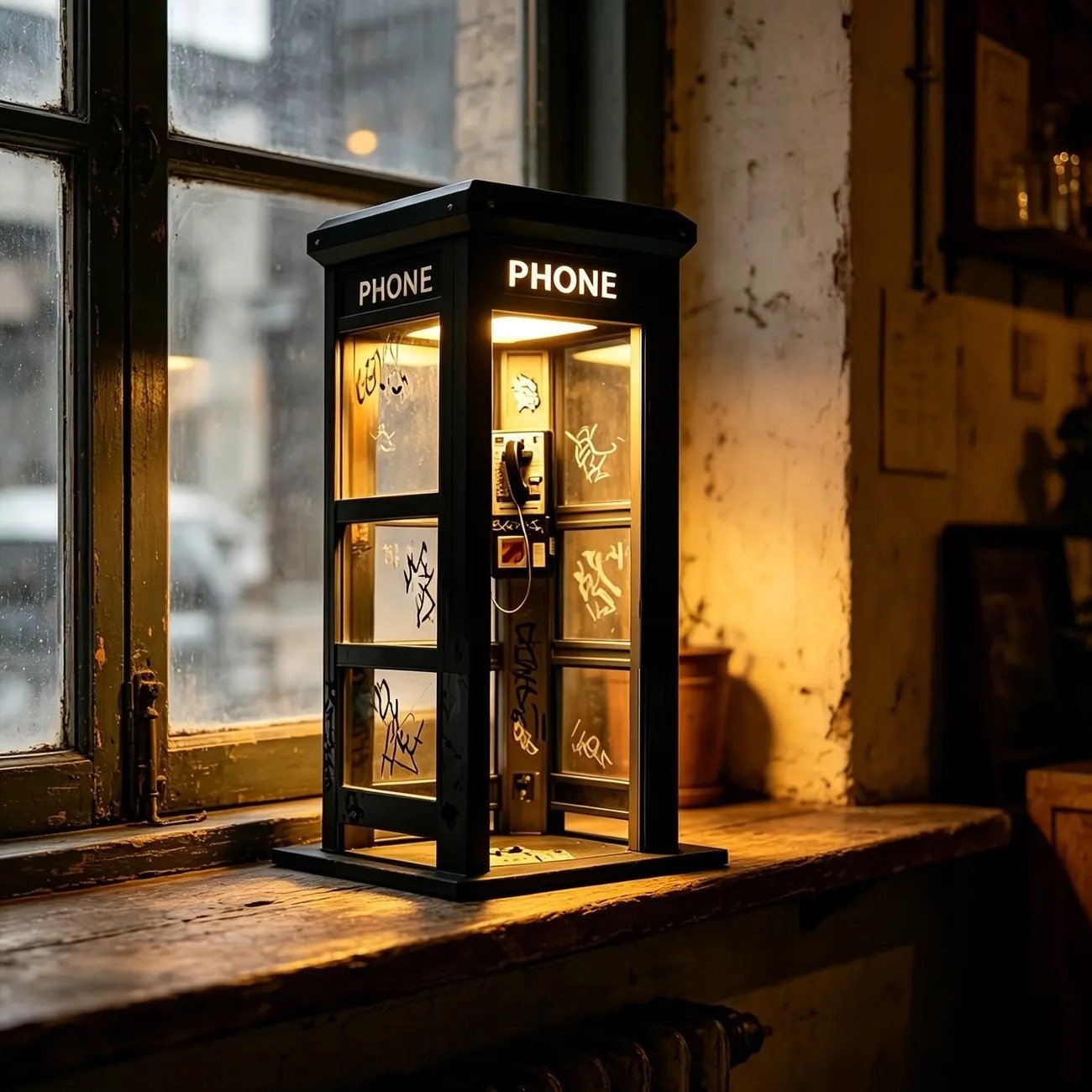 ✨Nyhet | Stämningsbelysning i form av en retro telefonkiosk | Förgyller vår vardag